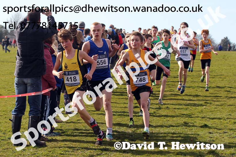 Boys under-13s Inter Counties Cross Country,  Cofton Park, Birmingham. Photo: David T. Hewitson/Sports for All Pics
